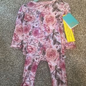 Floral snap-up one-piece